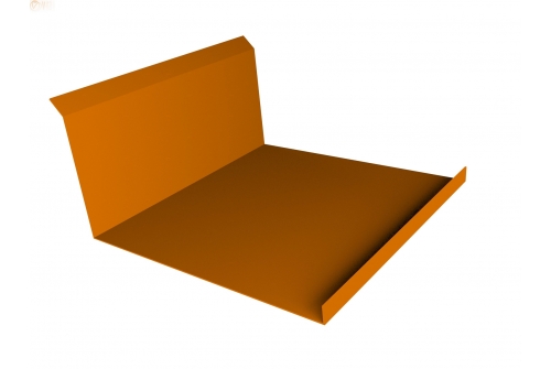 Планка примыкания нижняя 20х122х260х15 0,45 PE с пленкой RAL 2004 оранжевый