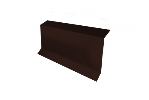 Планка примыкание в штробу 60 Grand Line 0,5 GreenСoat Pural с пленкой RR 887 шоколадно-коричневый (RAL 8017 шоколад)