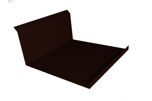 Планка примыкания нижняя 20х122х260х15 0,5 Satin с пленкой RR 32 темно-коричневый