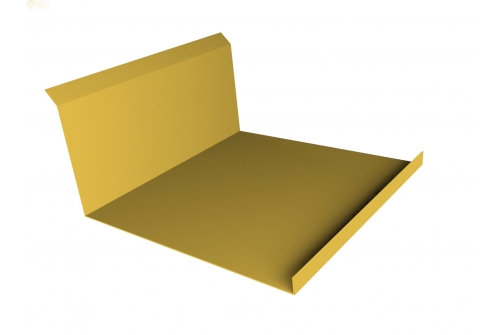 Планка примыкания нижняя 20х122х260х15 0,45 PE с пленкой RAL 1018 цинково-желтый