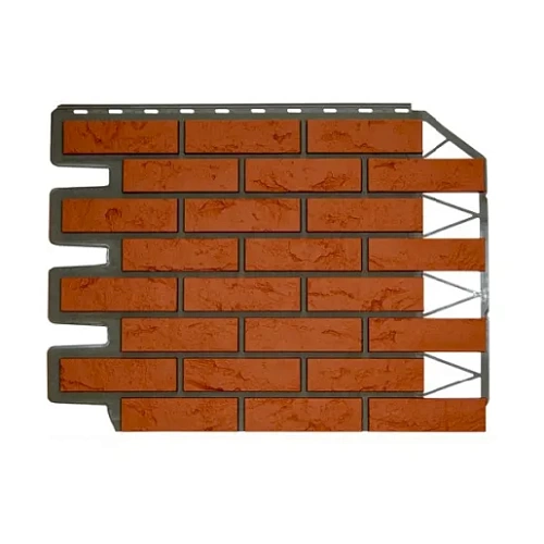 Панель FineBer Фасайдинг Дачный Кирпич Баварский Терракотовый Панель FineBer Фасайдинг Дачный Кирпич Баварский Терракотовый