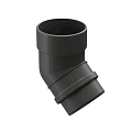 Колено 45 ПВХ водостока Docke LUX Графит Колено 45 ПВХ водостока Docke LUX Графит
