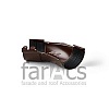 FarAcs PREMIUM: Угол желоба внутренний 135° 125/90 Ral 8017