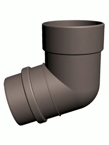 Колено 72 ПВХ водостока Docke LUX Шоколад Колено 72 ПВХ водостока Docke LUX Шоколад