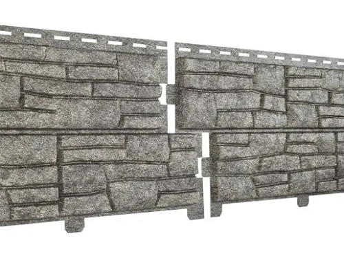 Фасадные панели Ю-пласт Стоун Хаус Сланец Бежевый Фасадные панели Ю-пласт Стоун Хаус Сланец Бежевый