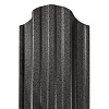 Евроштакетник   &quot;П-образный&quot; прямой/фигурный Texture RAL 7024 Мокрый асфальт 0,45мм