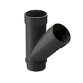 Тройник 45 ПВХ водостока Docke LUX Графит Тройник 45 ПВХ водостока Docke LUX Графит