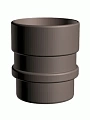 Муфта трубы соединительная ПВХ водостока Docke LUX Шоколад Муфта трубы соединительная ПВХ водостока Docke LUX Шоколад