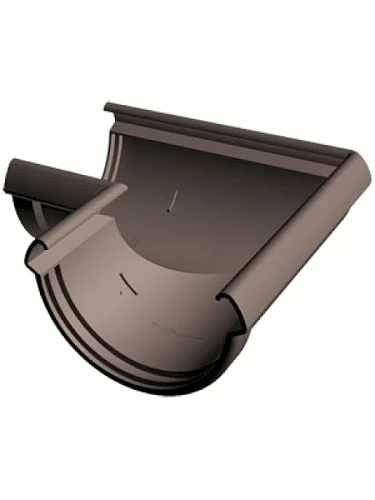 Угловой элемент 90 ПВХ водостока Docke LUX Шоколад Угловой элемент 90 ПВХ водостока Docke LUX Шоколад