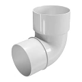 Колено трубы 67 водостока FineBer ПВХ Белый Колено трубы 67 водостока FineBer ПВХ Белый