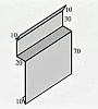Планка пристенная накладная для мягкой кровли 30х70х2038