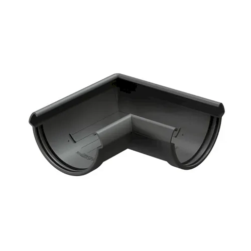 Угловой элемент 90 ПВХ водостока Docke LUX Графит Угловой элемент 90 ПВХ водостока Docke LUX Графит