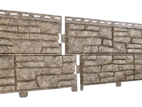 Фасадные панели Ю-пласт Стоун Хаус Сланец Бурый Фасадные панели Ю-пласт Стоун Хаус Сланец Бурый